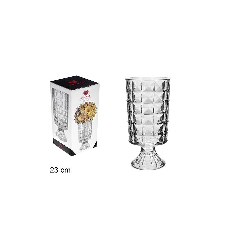 VASO DI VETRO GENOVA 23 CM